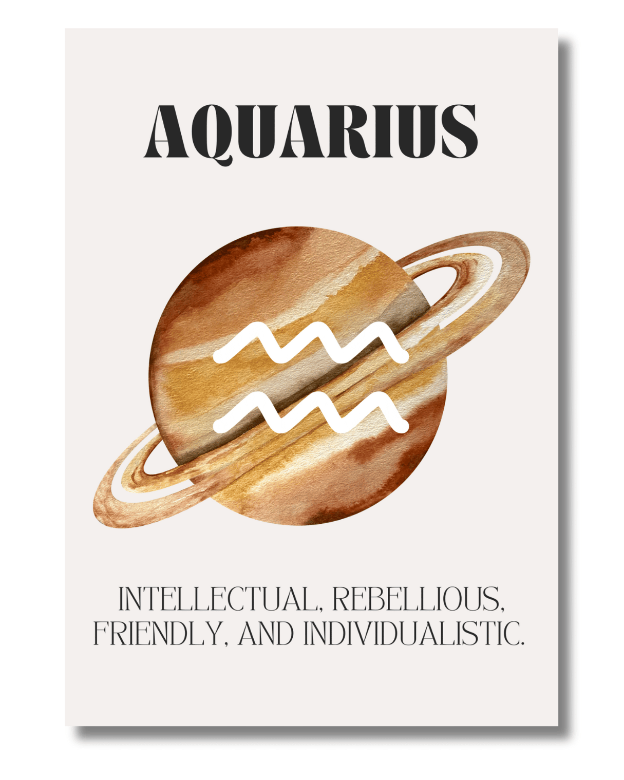 Aquarius Zodiac Art Print | A3