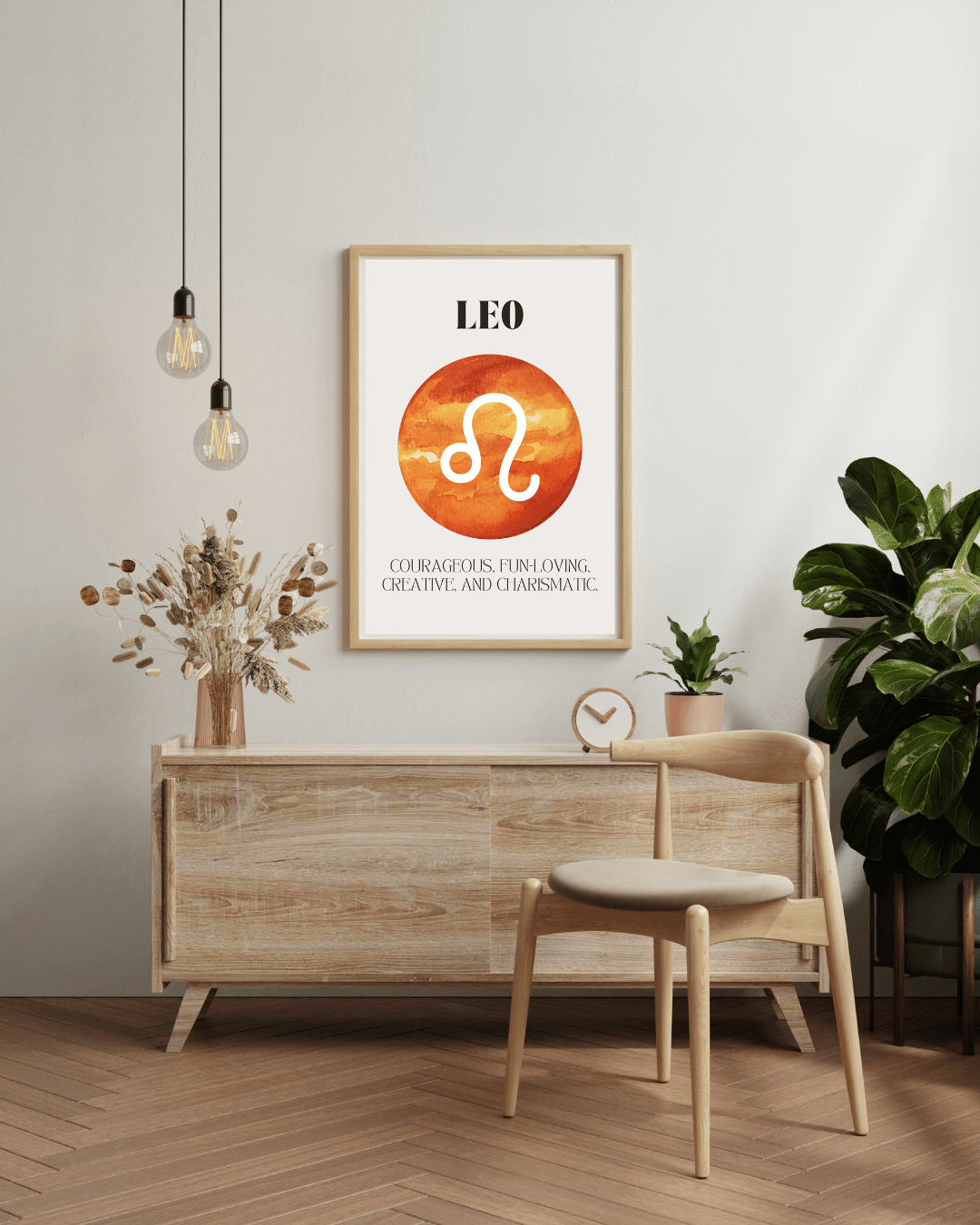 Leo Zodiac Wall Art Print | A3