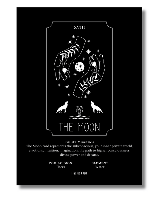 The Moon Tarot Card Art Print | A3