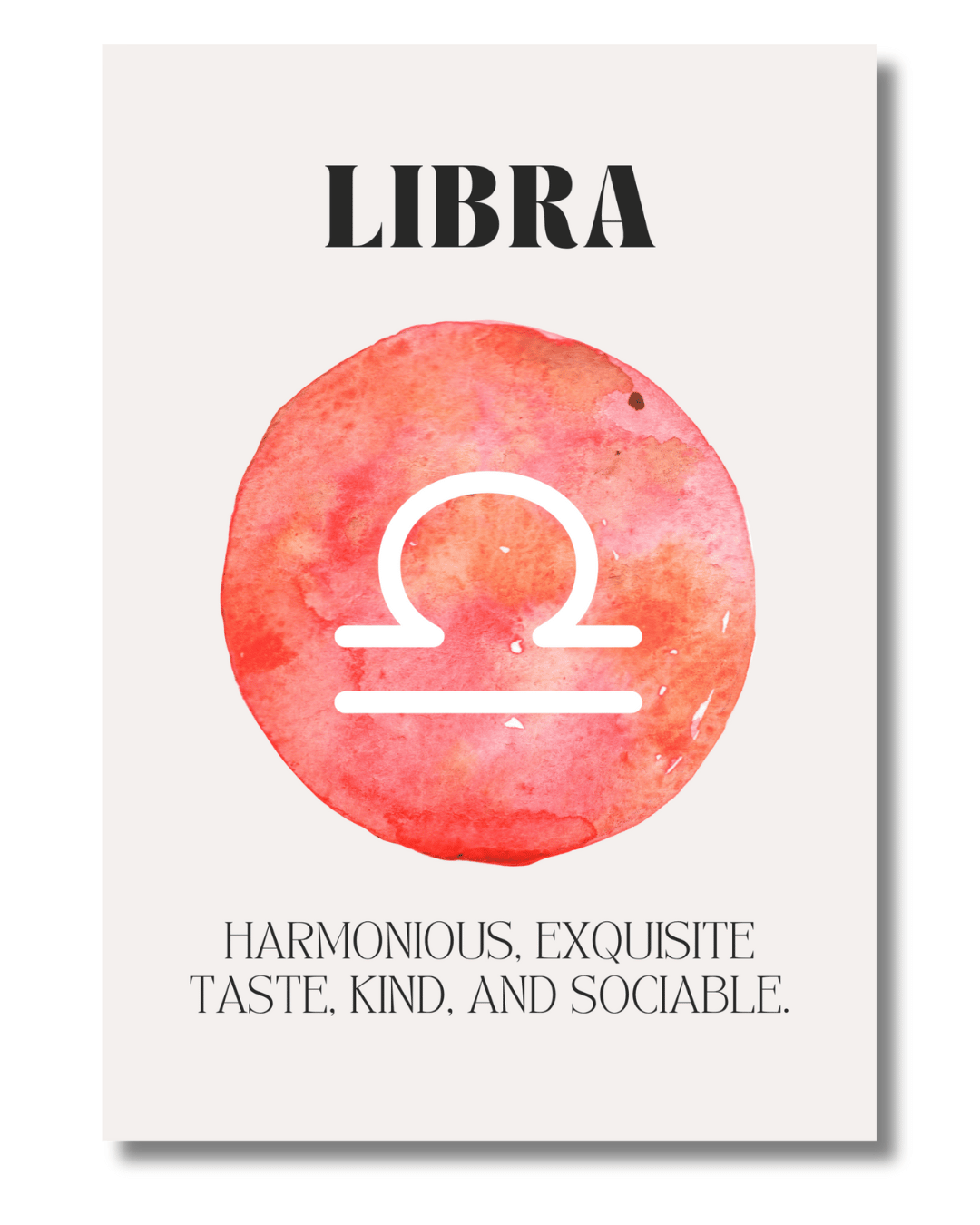 Libra Zodiac Art Print | A3