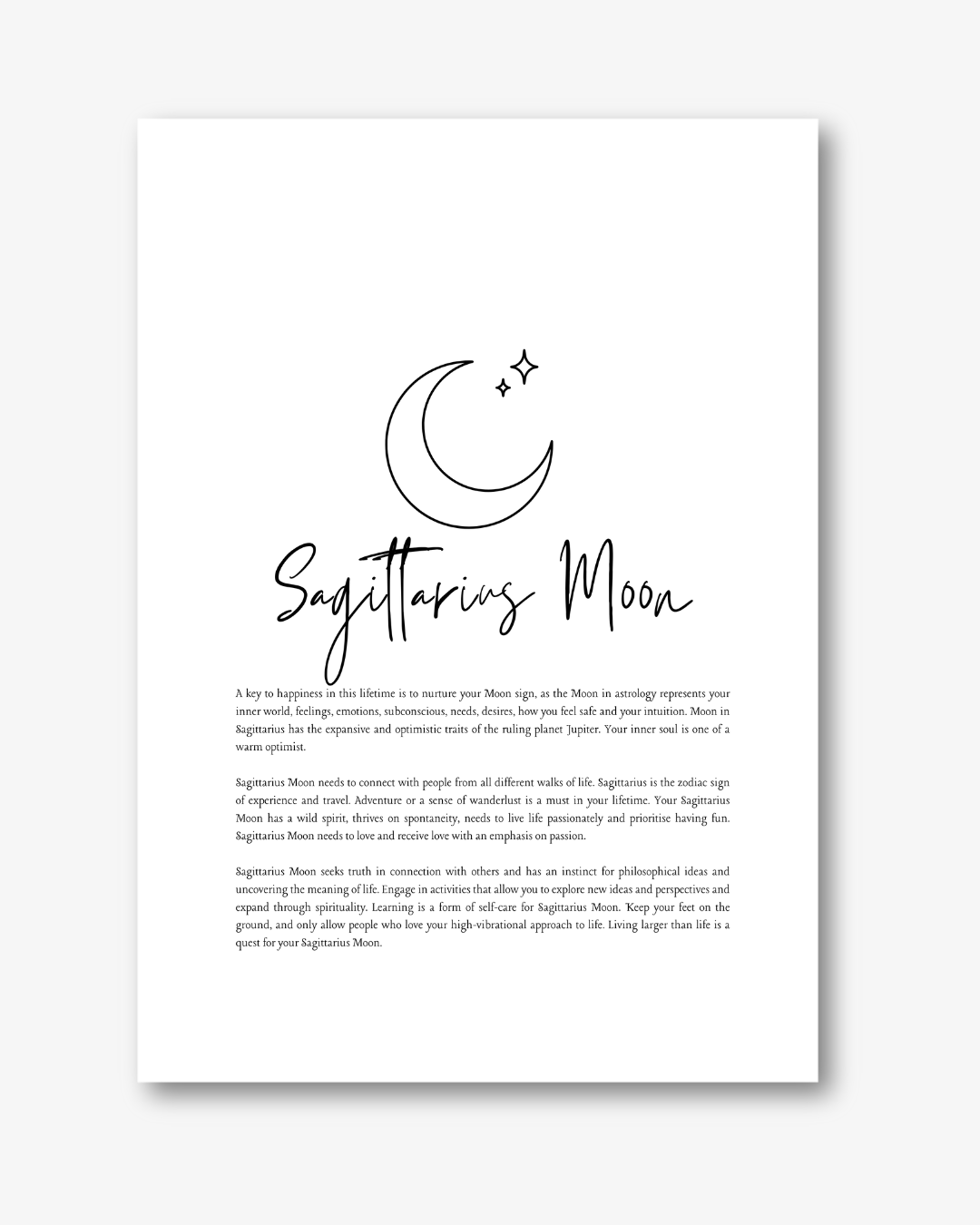 Sagittarius Moon Sign Print