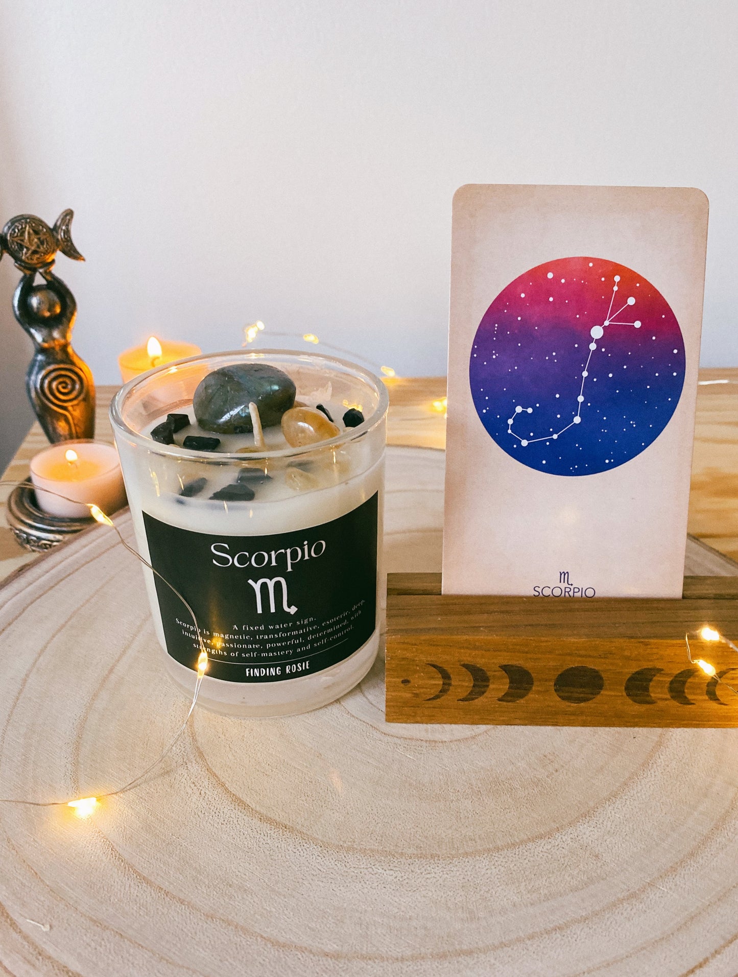 Scorpio Zodiac Crystal Candle