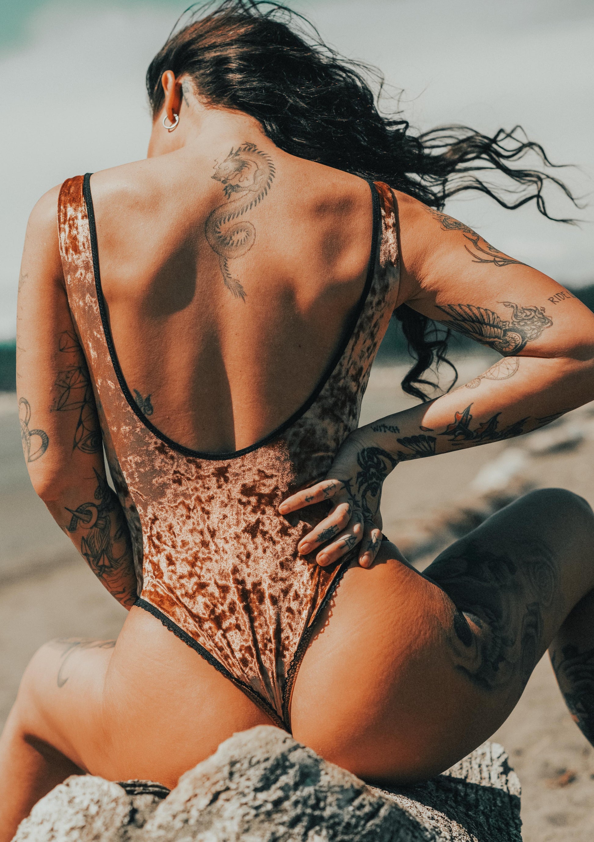 Amber Rust Velvet Bodysuit | Finding Rosie