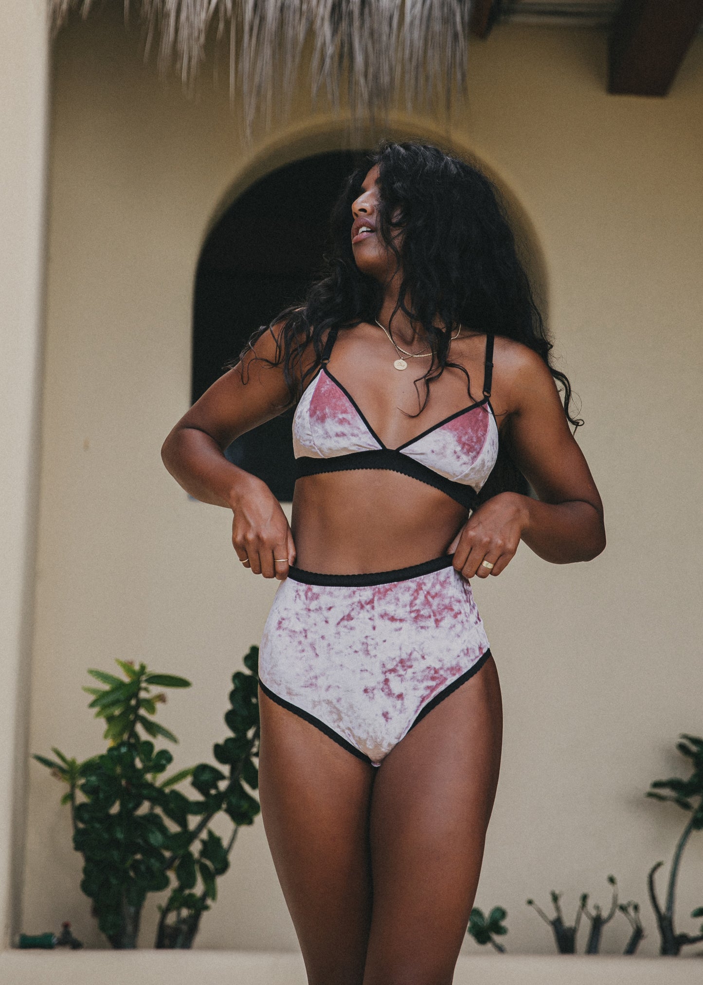 Rose Quartz | Dusty Pink Velvet Underwear