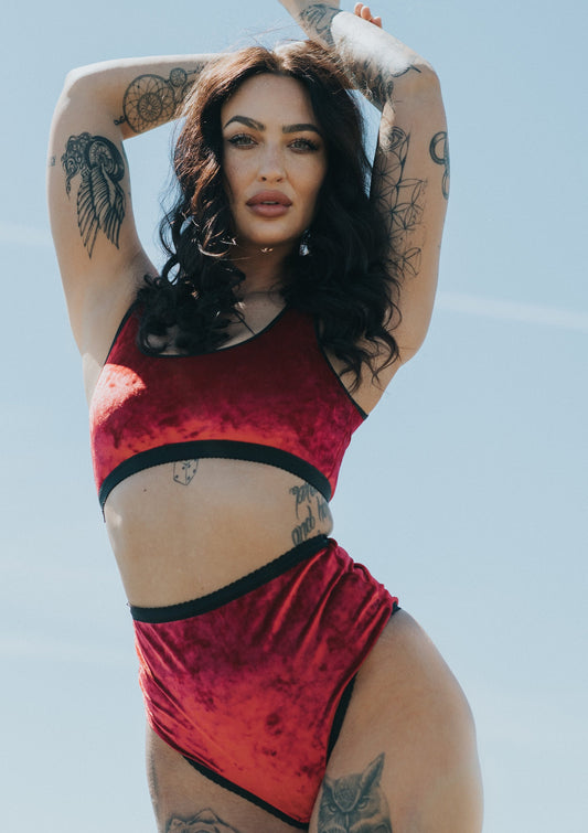 Ruby Red Velvet Brief | Finding Rosie Underwear