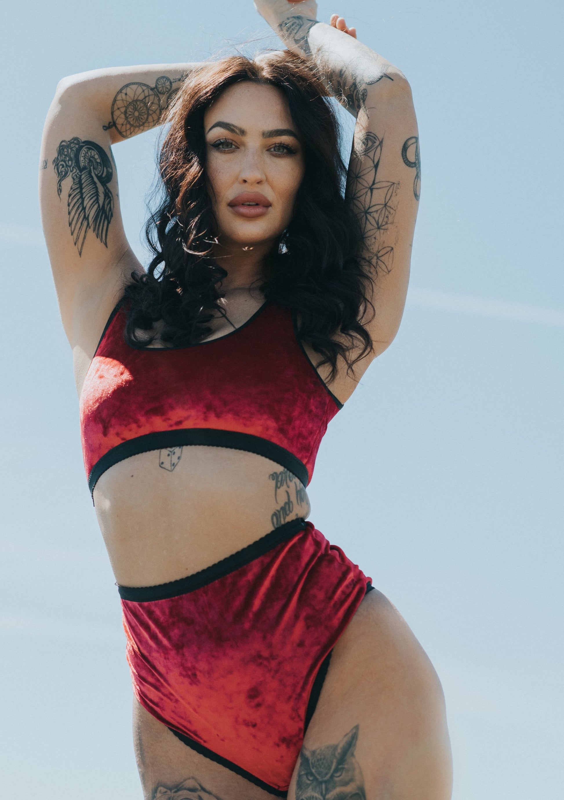 Ruby Red Velvet Crop | Finding Rosie Underwear
