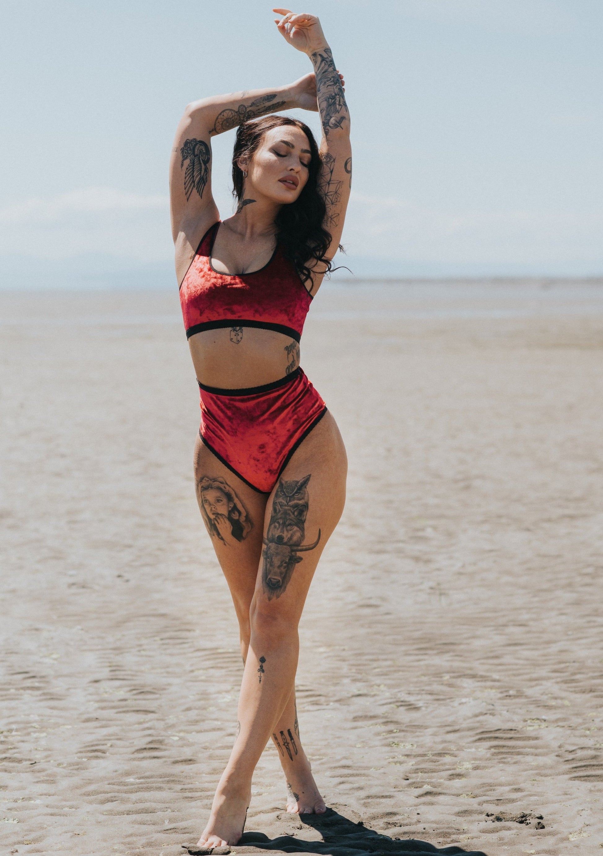 Ruby Red Velvet Crop | Finding Rosie Underwear