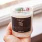 Virgo Zodiac Crystal Candle